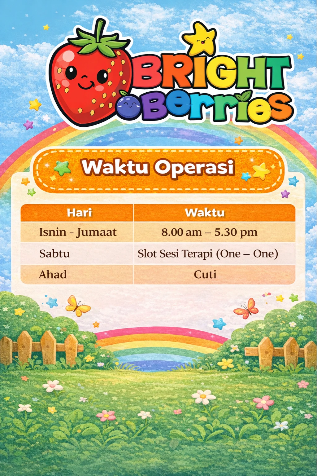 Waktu Operasi Bright Berries